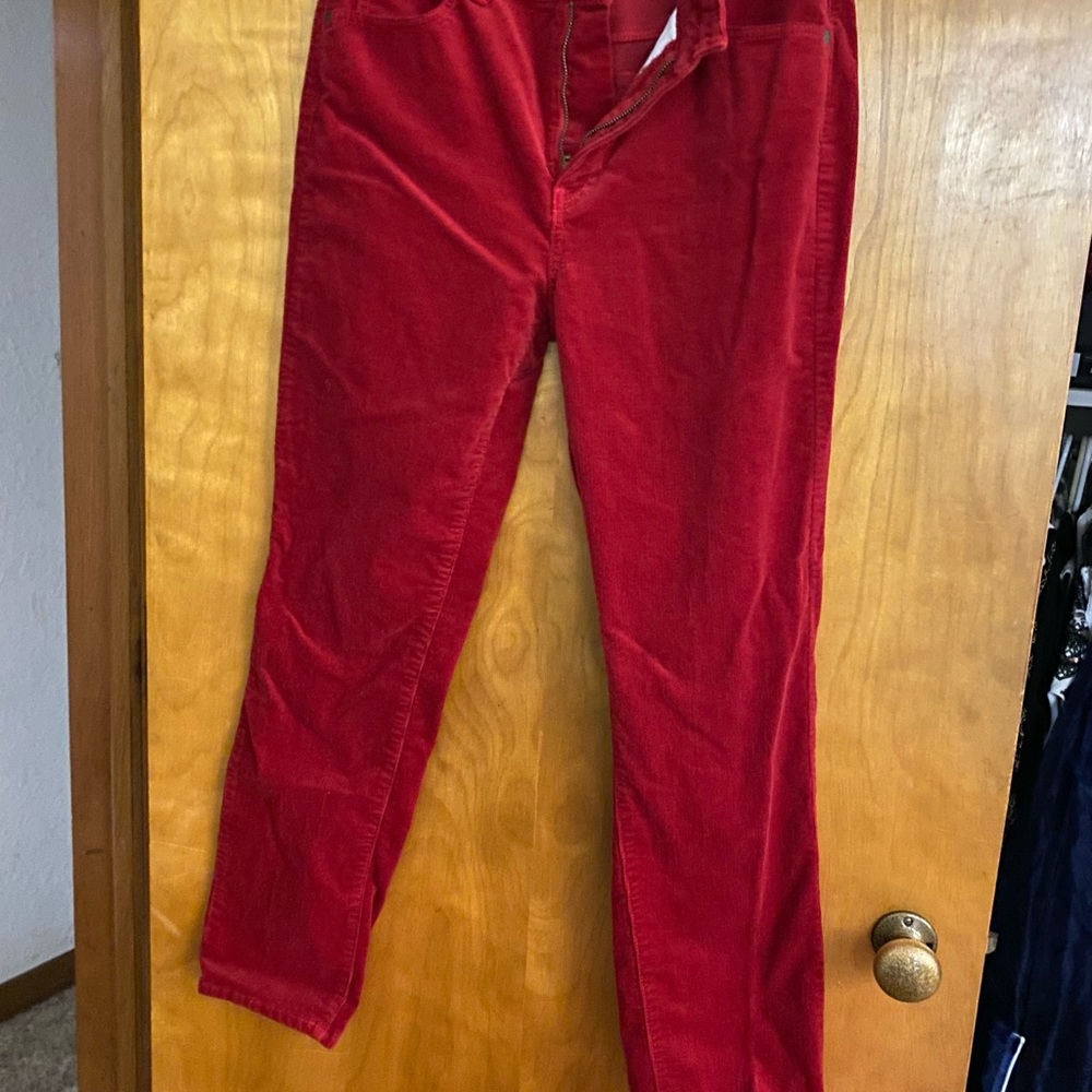 New Talbots red corduroy pants